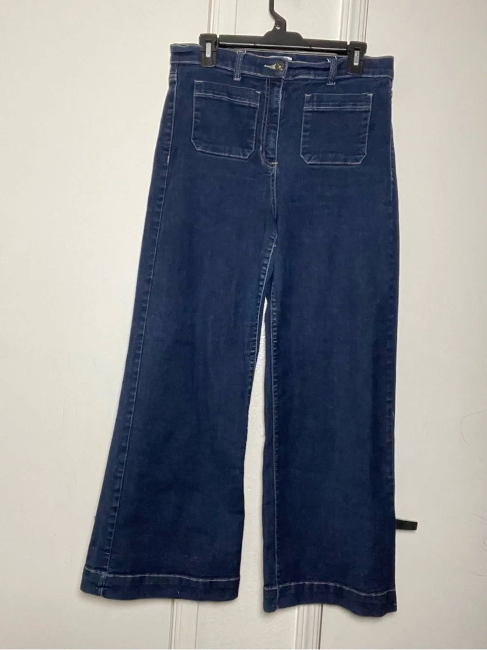 Sneak Peak Vintage Wash Wide Leg Stretchy Jeans